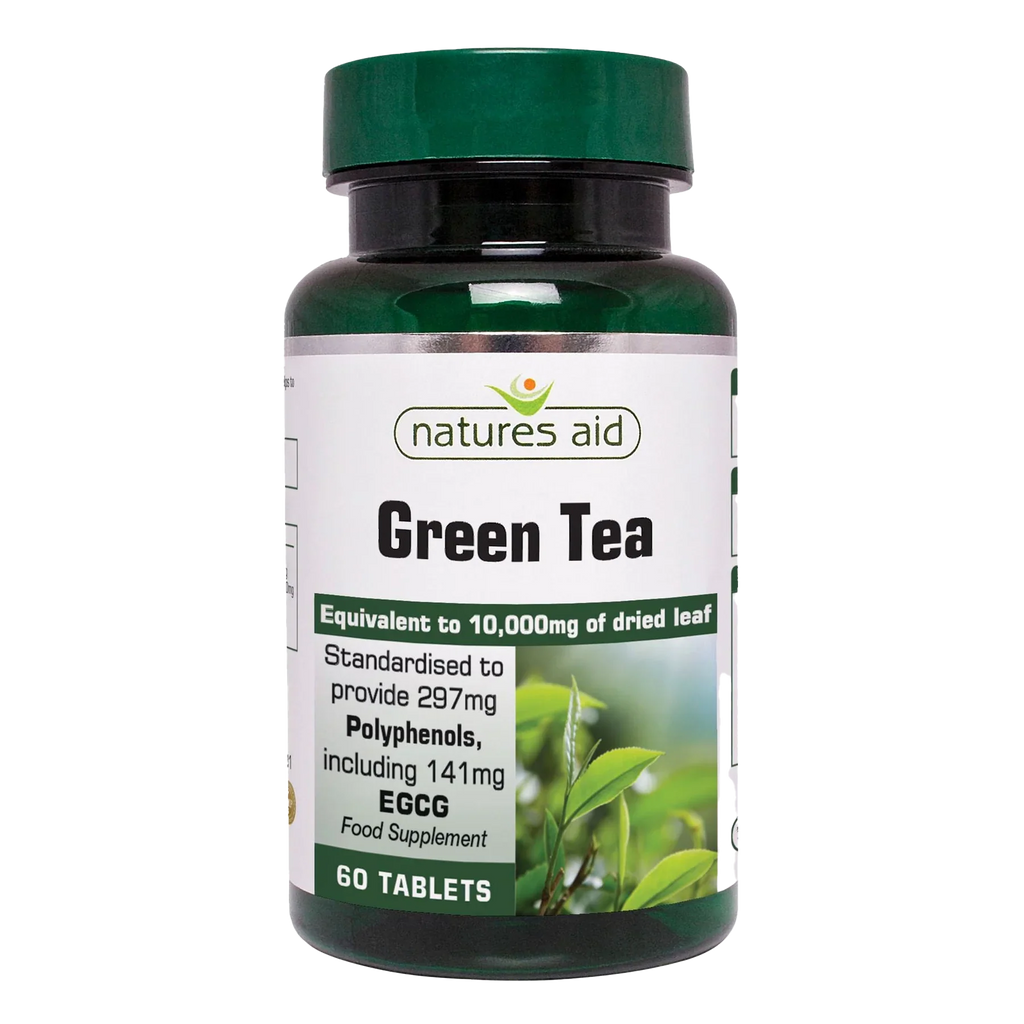 Natures Aid Green Tea 10,000mg - 60 Tabs - Green Tea Capsules