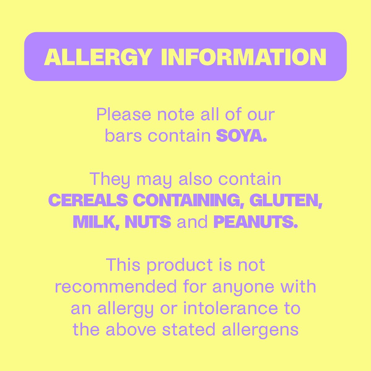 Allergy info for Misfits Plant-Based Protein Bar, a healthy plant-based protein bar