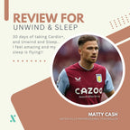 Promo for The Ten Percent Club Unwind and Sleep with footballer’s testimonial on powerful nootropic blend for restorative sleep with adaptogenic mushrooms