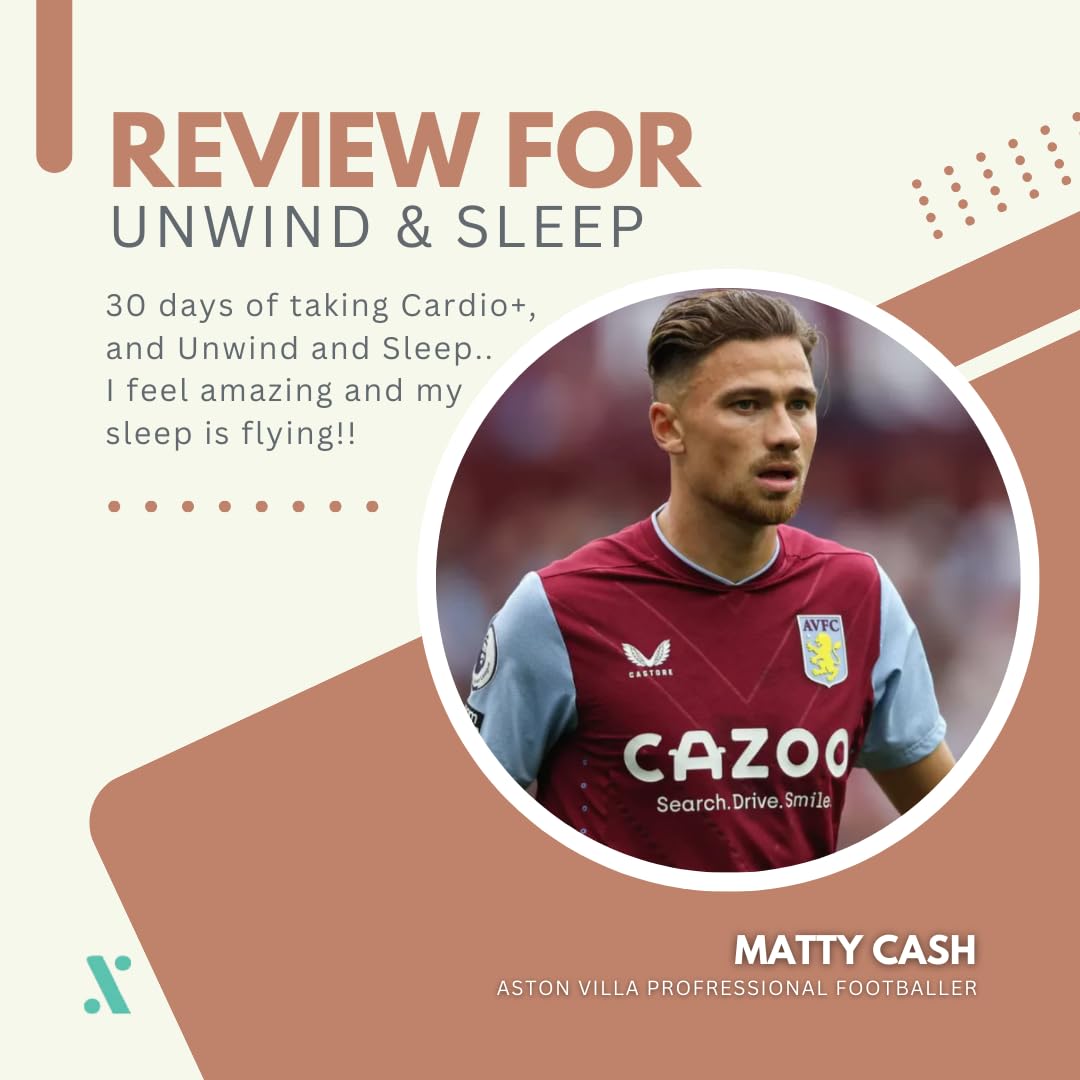 Promo for The Ten Percent Club Unwind and Sleep with footballer’s testimonial on powerful nootropic blend for restorative sleep with adaptogenic mushrooms