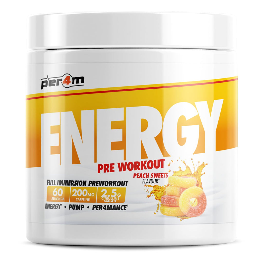 Per4m Energy Pre Workout - 390g / Peach Sweets - Pre-Workout Powder