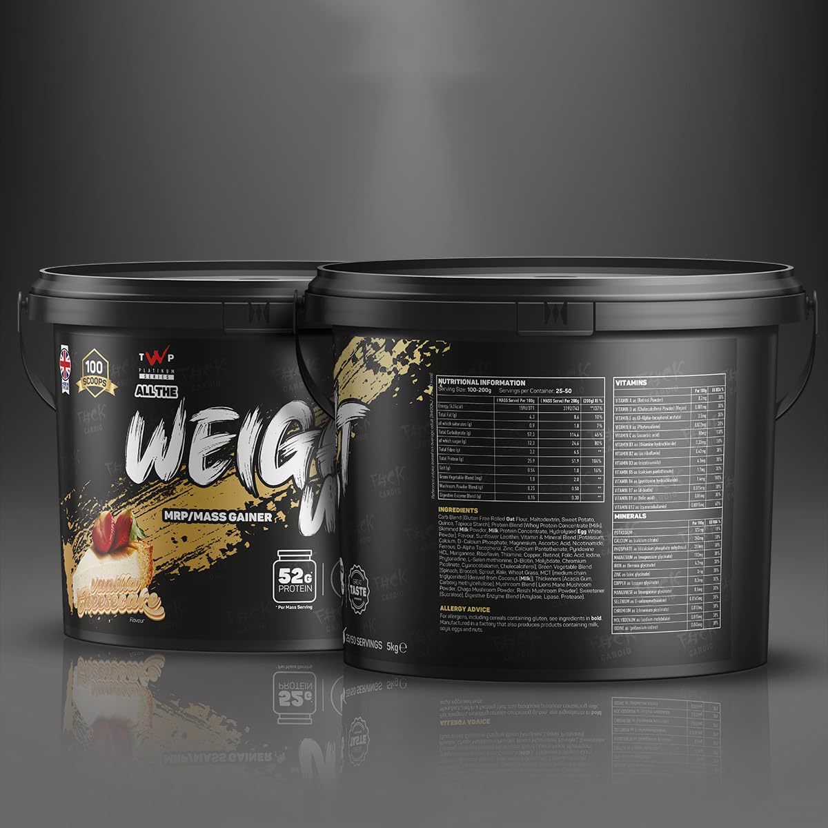TWP All The Weight Up 5kg Vanilla Cheesecake - Protein Blends