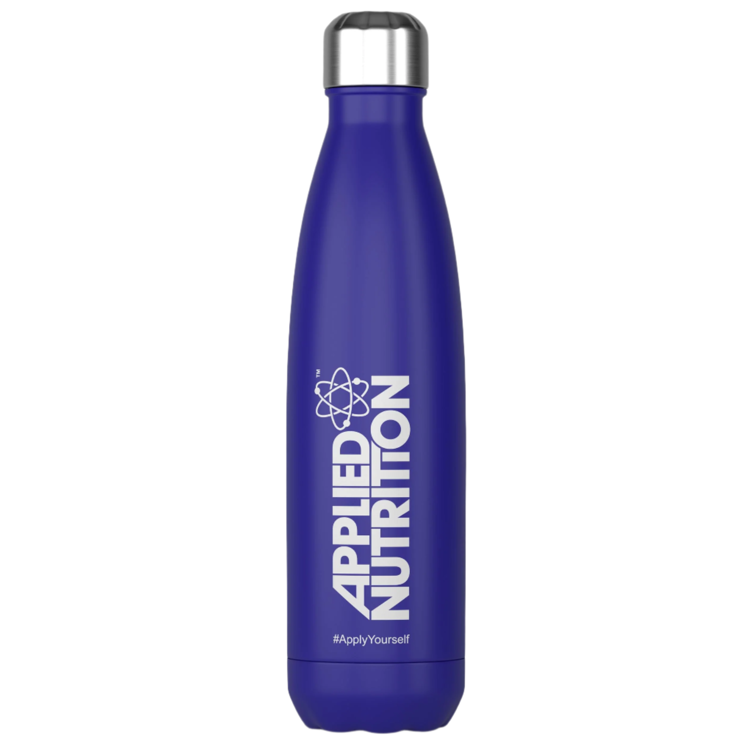 Blue stainless steel nutrition flask 500ml with leak-proof lid for sustainable hydration