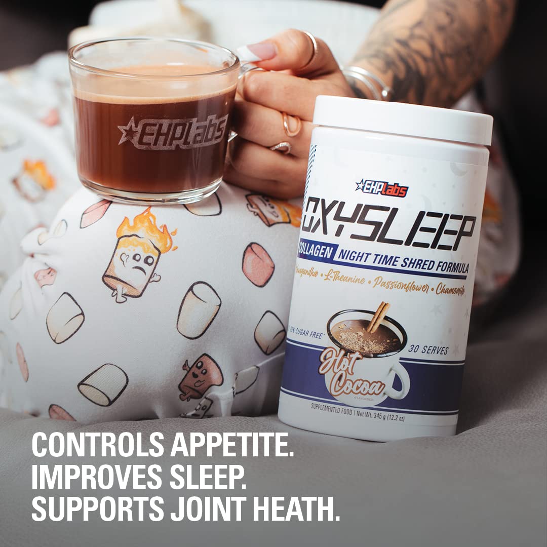 EHP Labs Oxysleep Collagen - 351g / Hot Cocoa - Bovine Collagen Powder