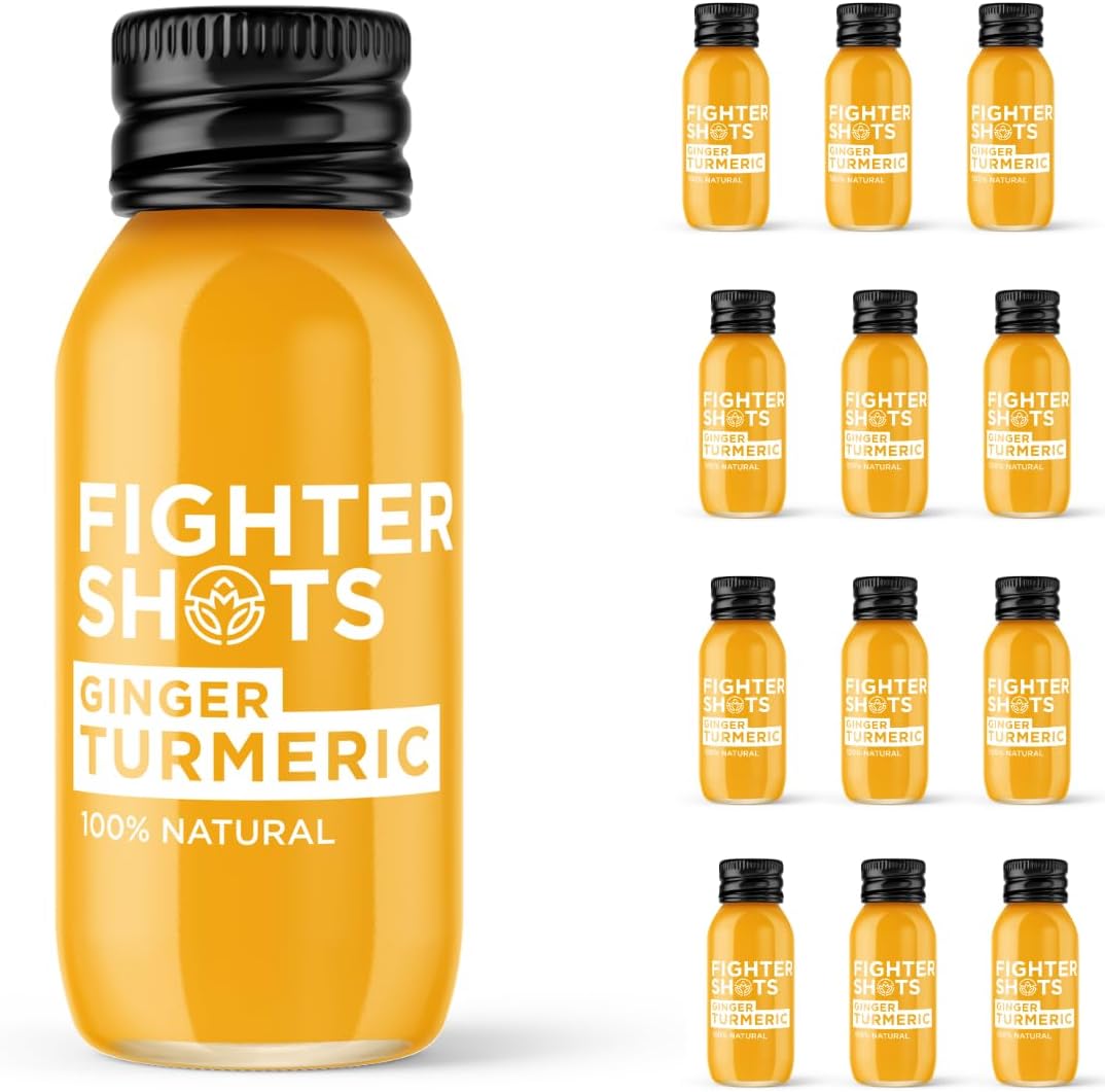 Fighter Shots - 12x60ml / Ginger Turmeric - Immunity Support Shots