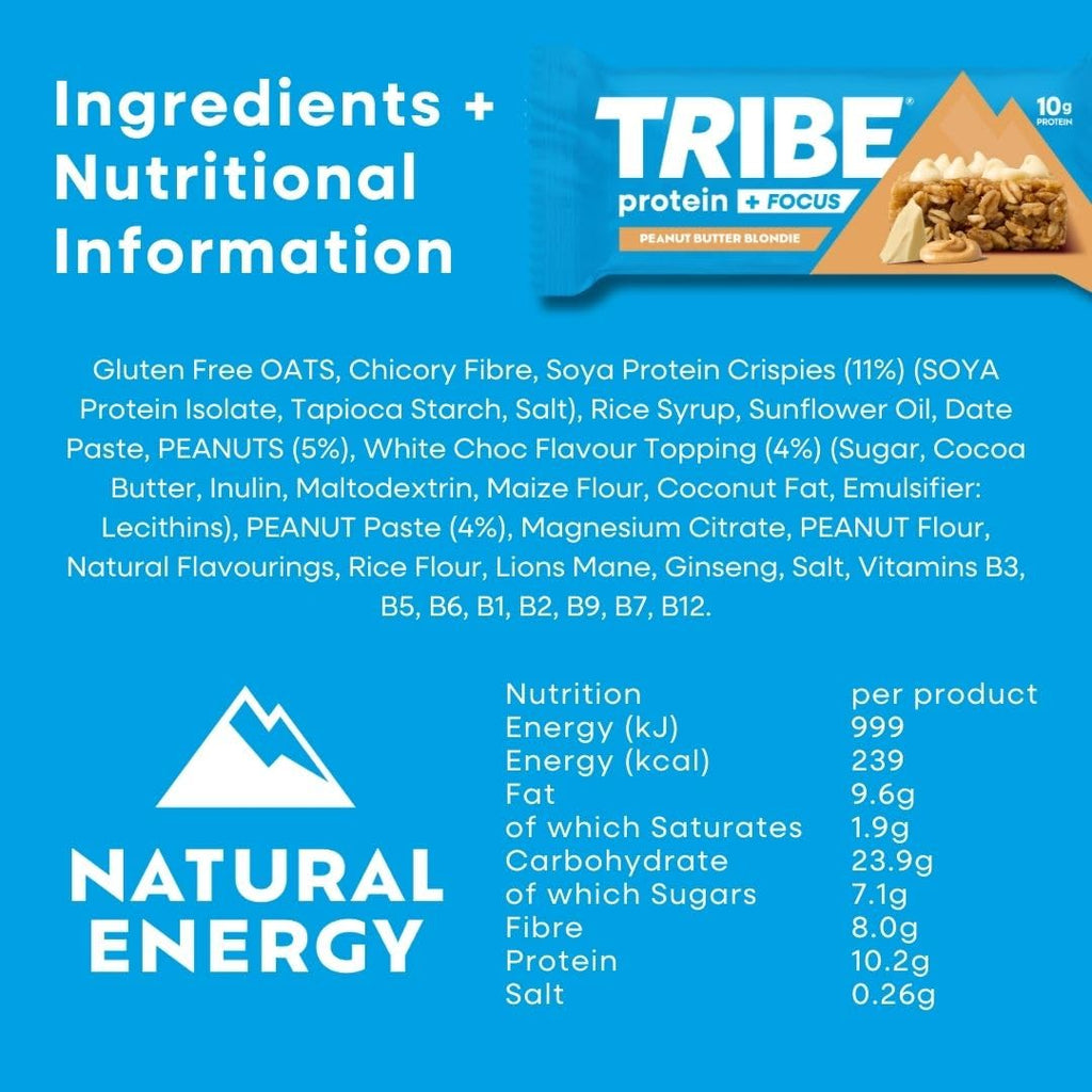 Tribe Protein + Focus Flapjack - Protein Flapjacks