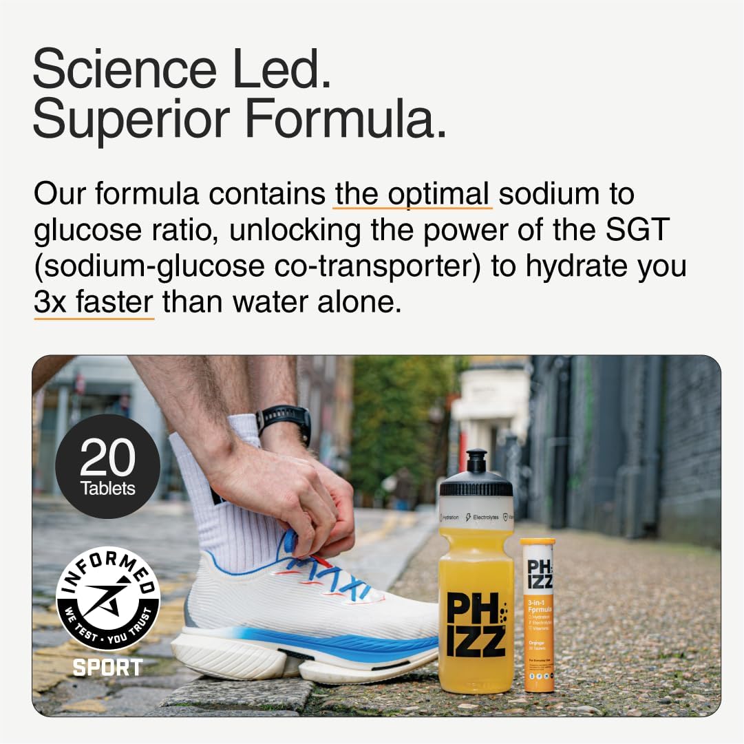 Phizz 3-in-1 Multivitamin & Rehydration Electrolyte Effervescent - Hydration Tablets
