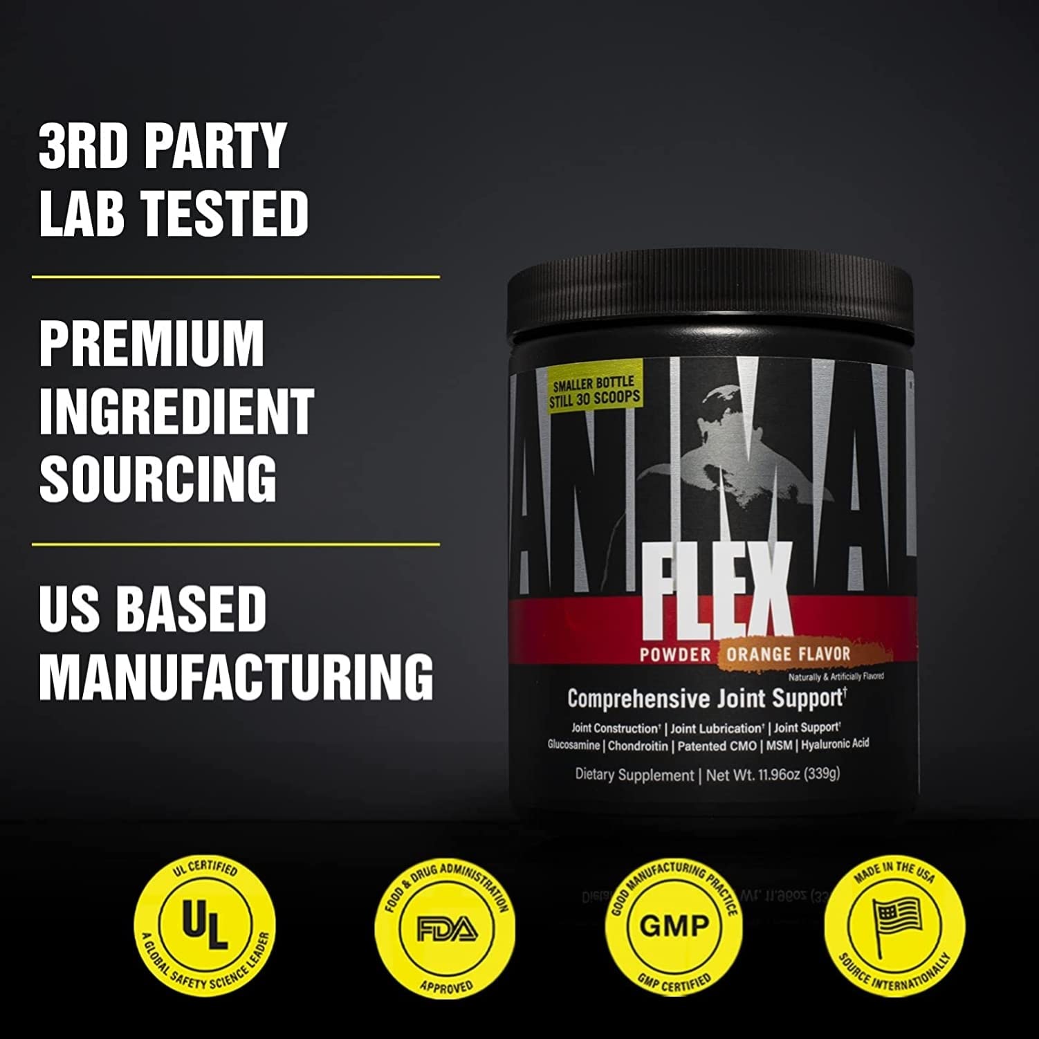 Animal Flex 339g - 369g / Orange - Joint Support Powder
