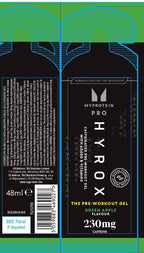 Green apple flavored pre workout gel Hyrox with citrulline malate and on-the-go vitamin B12