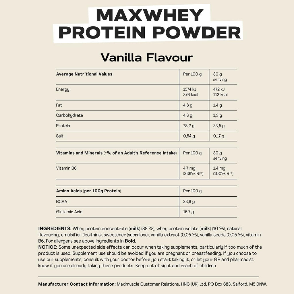 MaxiNutrition MaxWhey - Whey Protein Powder