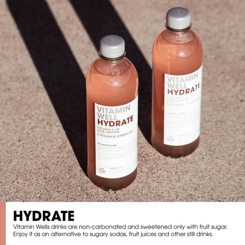 Vitamin Well Hydrate - 12x500ml / Rhubarb & Strawberry - Hydration Ready-To-Drinks