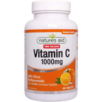 Natures Aid Citrus Tablets with 1000mg Vitamin C for sustained absorption and immune support
