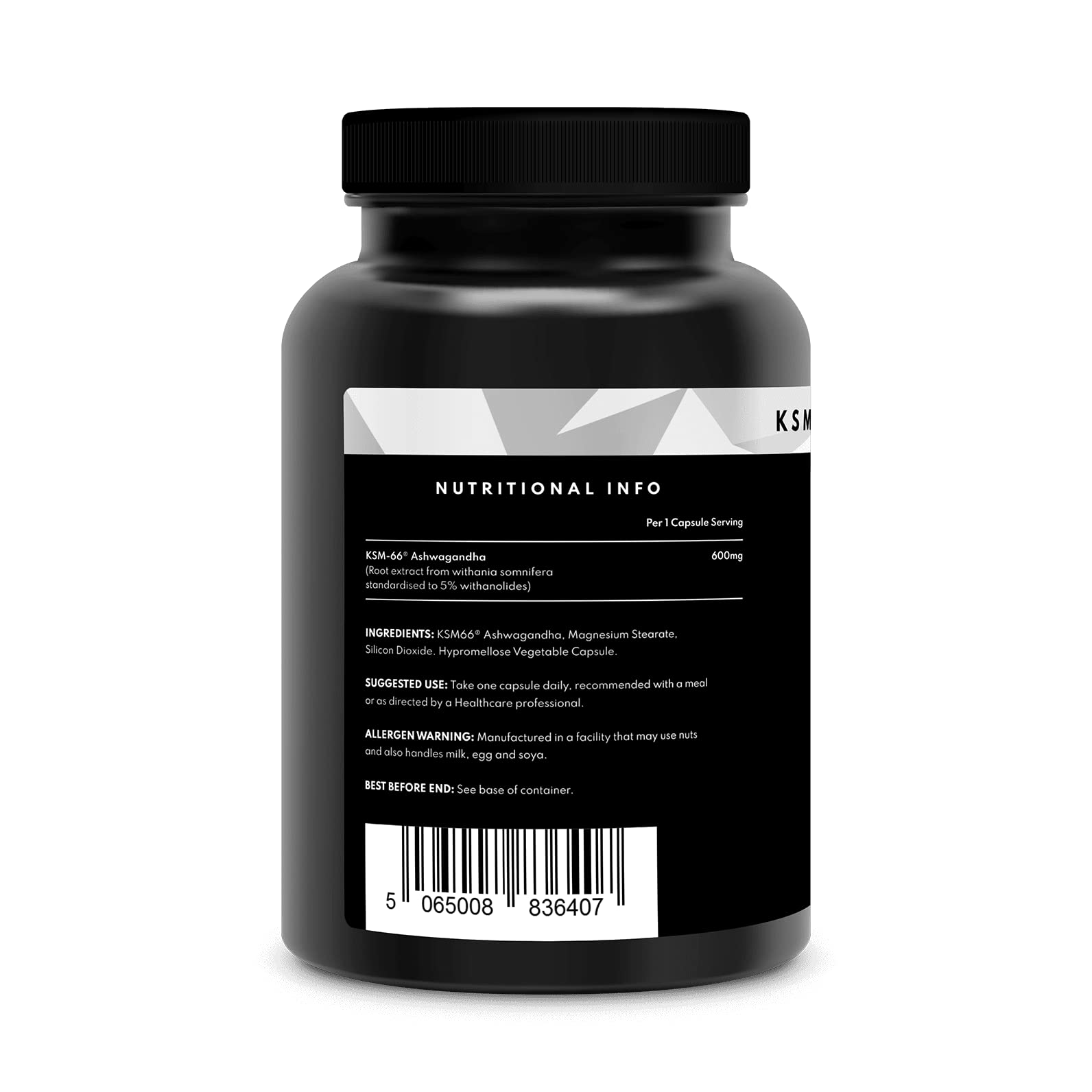 Combat Fuel KSM-66 Ashwagandha - 600mg - 2 month - 300g - Ashwagandha Capsules