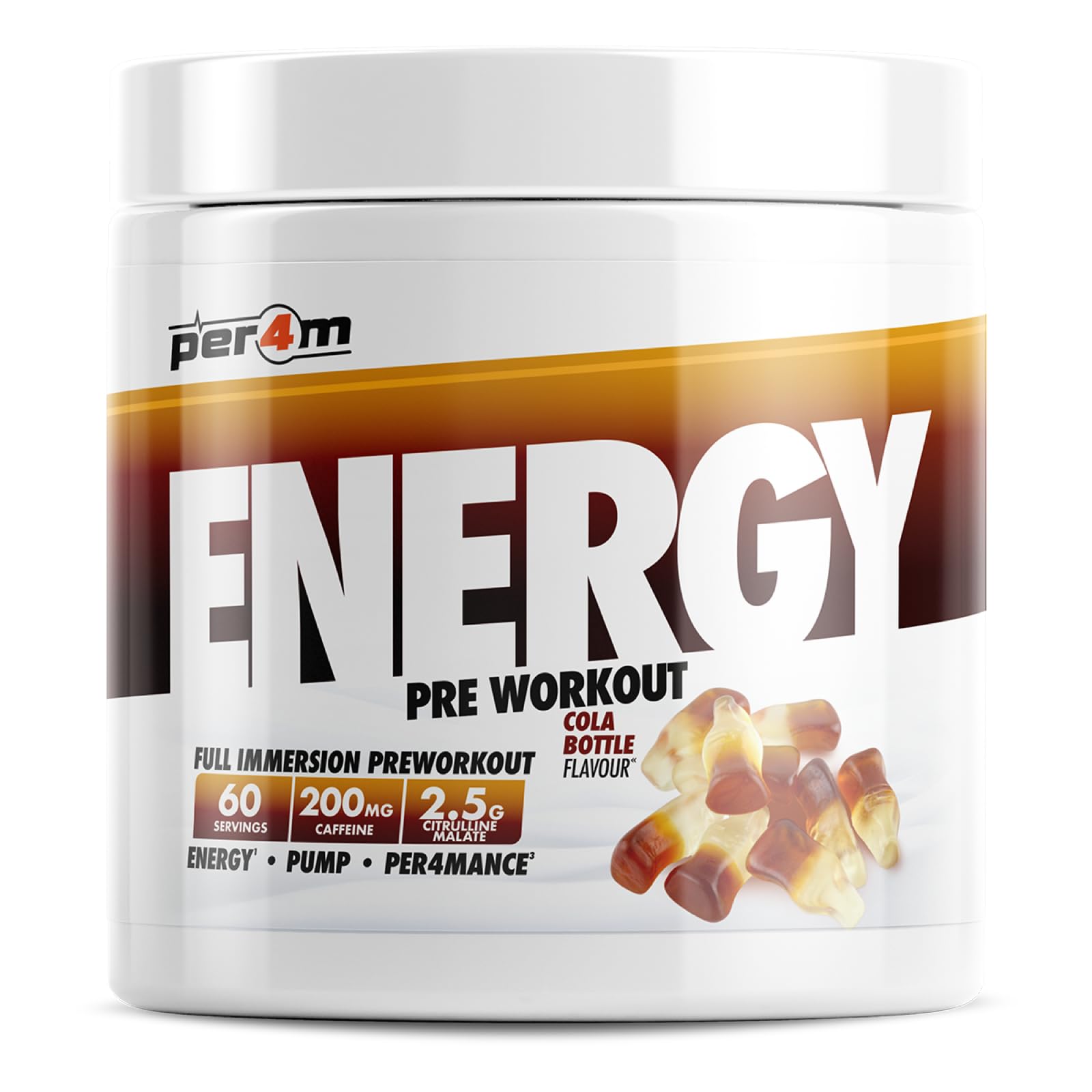 Per4m Energy Pre Workout - 390g / Cola Bottle - Pre-Workout Powder