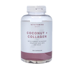 MyProtein coconut + collagen supplement bottle on a white background