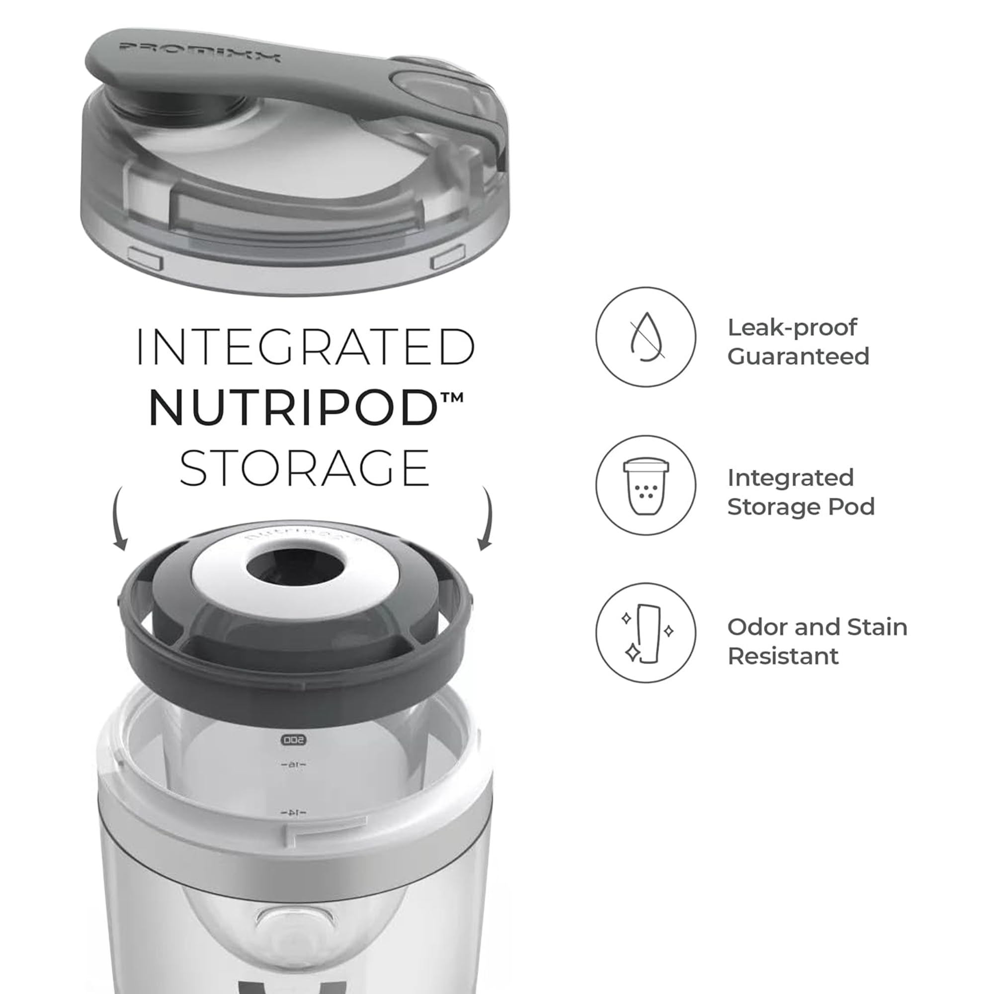 PROMiXX Pro Vortex Mixer - Shaker Bottle (Less Than 2 Litres)