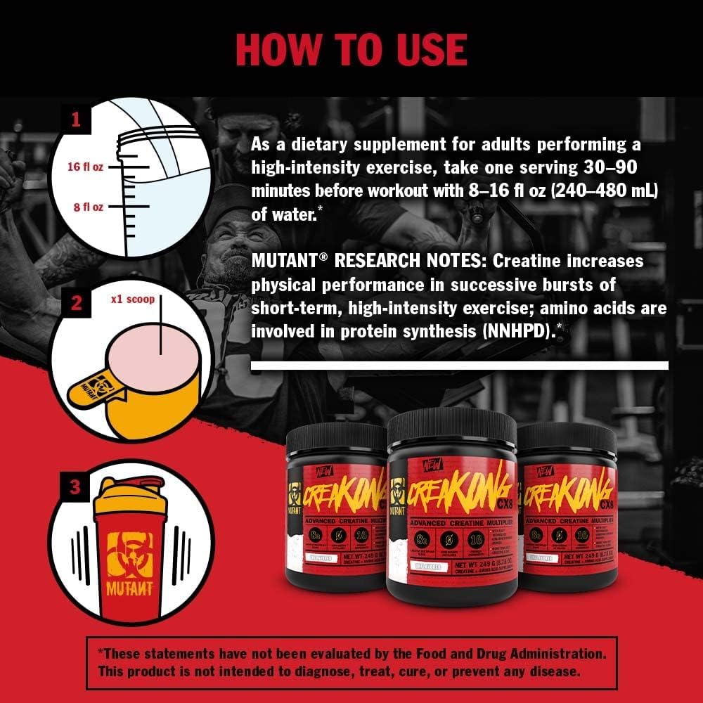 Mutant Creakong CX8 - 249g - Creatine Powder
