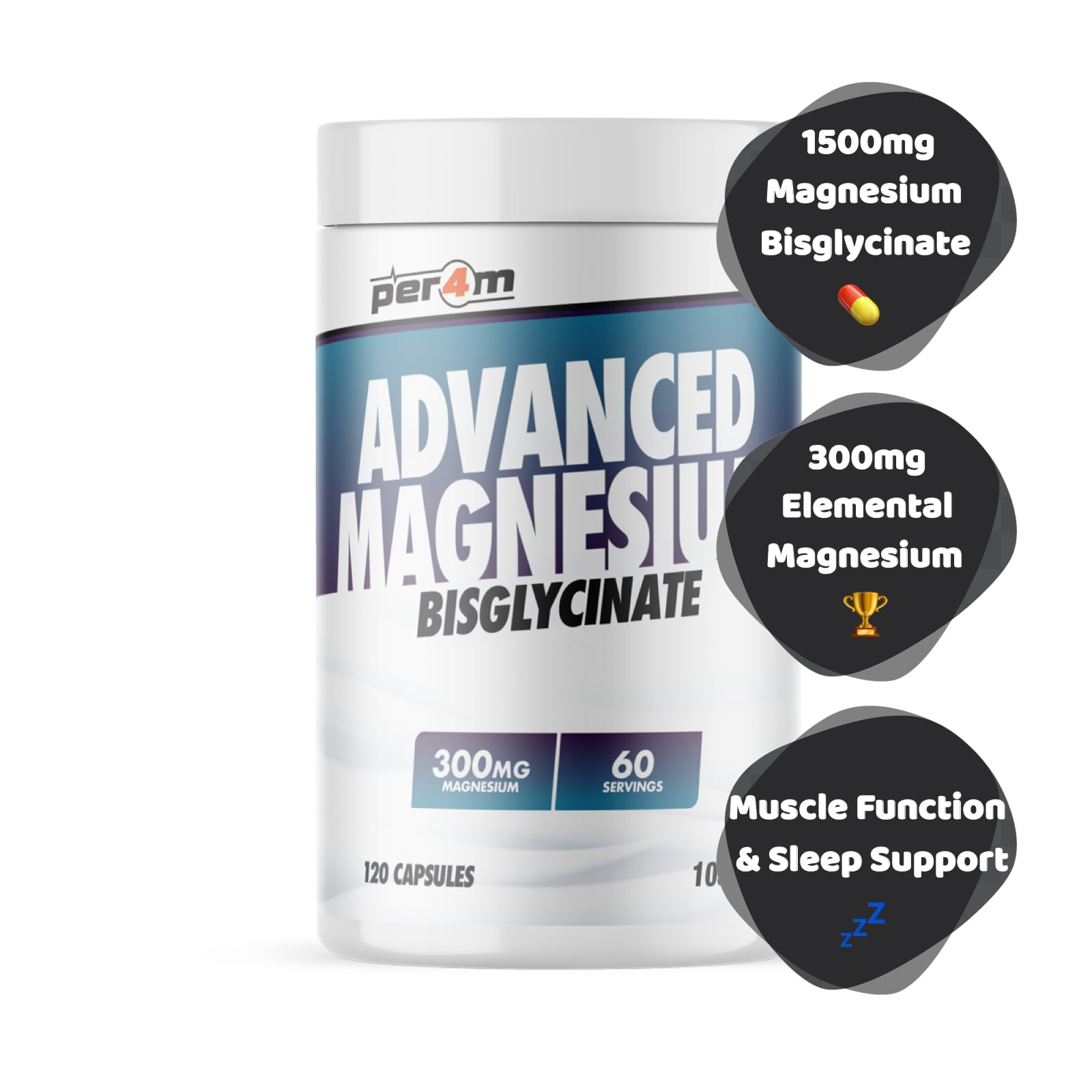 Per4m Magnesium - 120 Caps - ZMA ZMA001