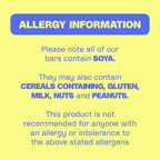 Allergy info for Misfits Plant-Based Protein Bar, a tasty plant-based protein bar