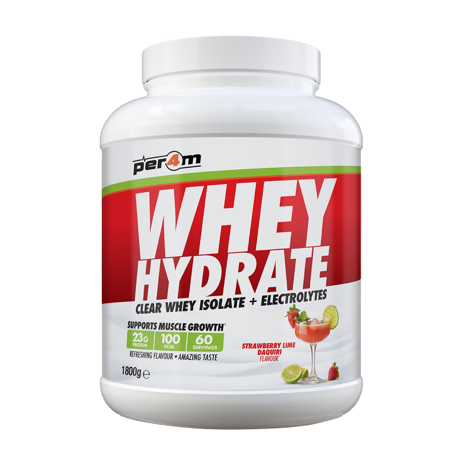 Per4m Clear Whey Hydrate | Light, Refreshing Protein with Electrolytes