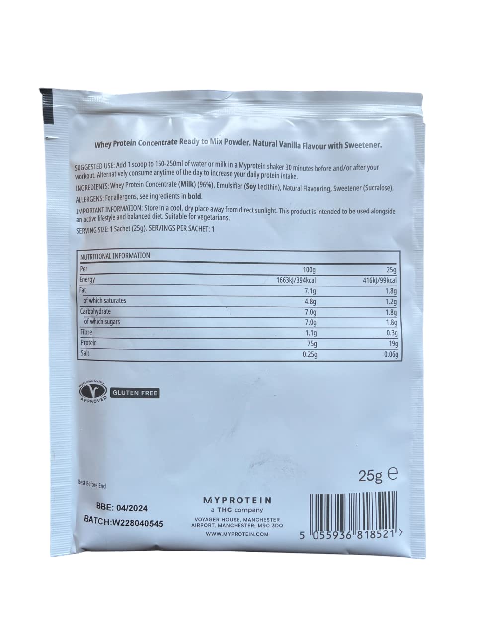 MyProtein Impact Whey Protein Sample Box 21x25g Mix