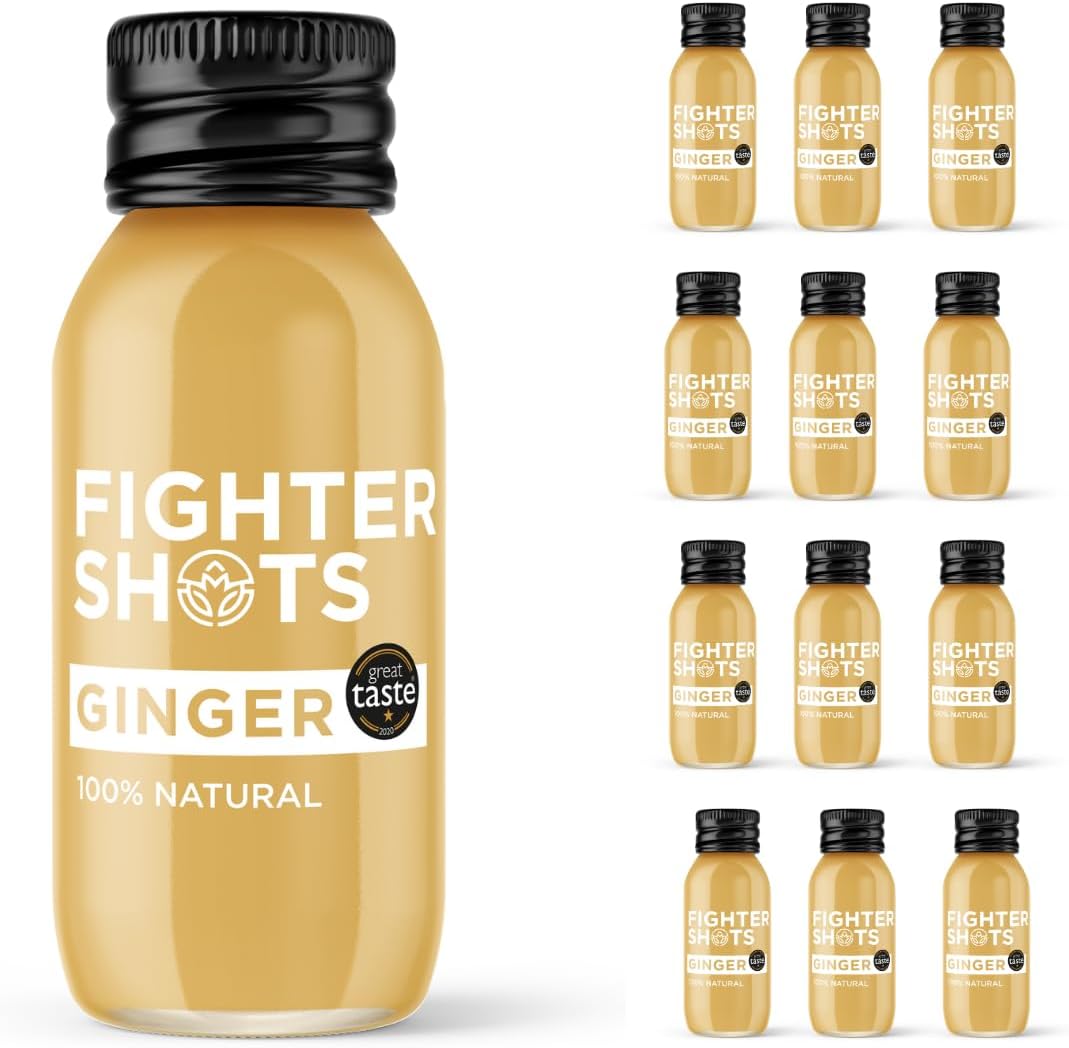 Fighter Shots - 12x60ml / Ginger - Immunity Support Shots