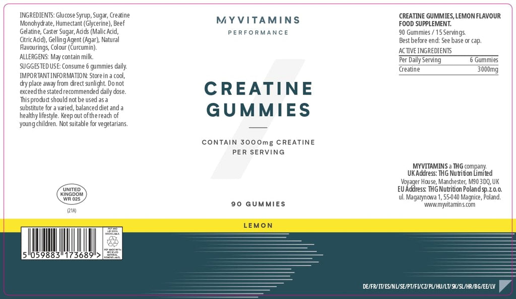 MyProtein Creatine Gummies 90 Softgels