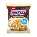 Snickers Hi Protein White Choc & Peanut package on a white background
