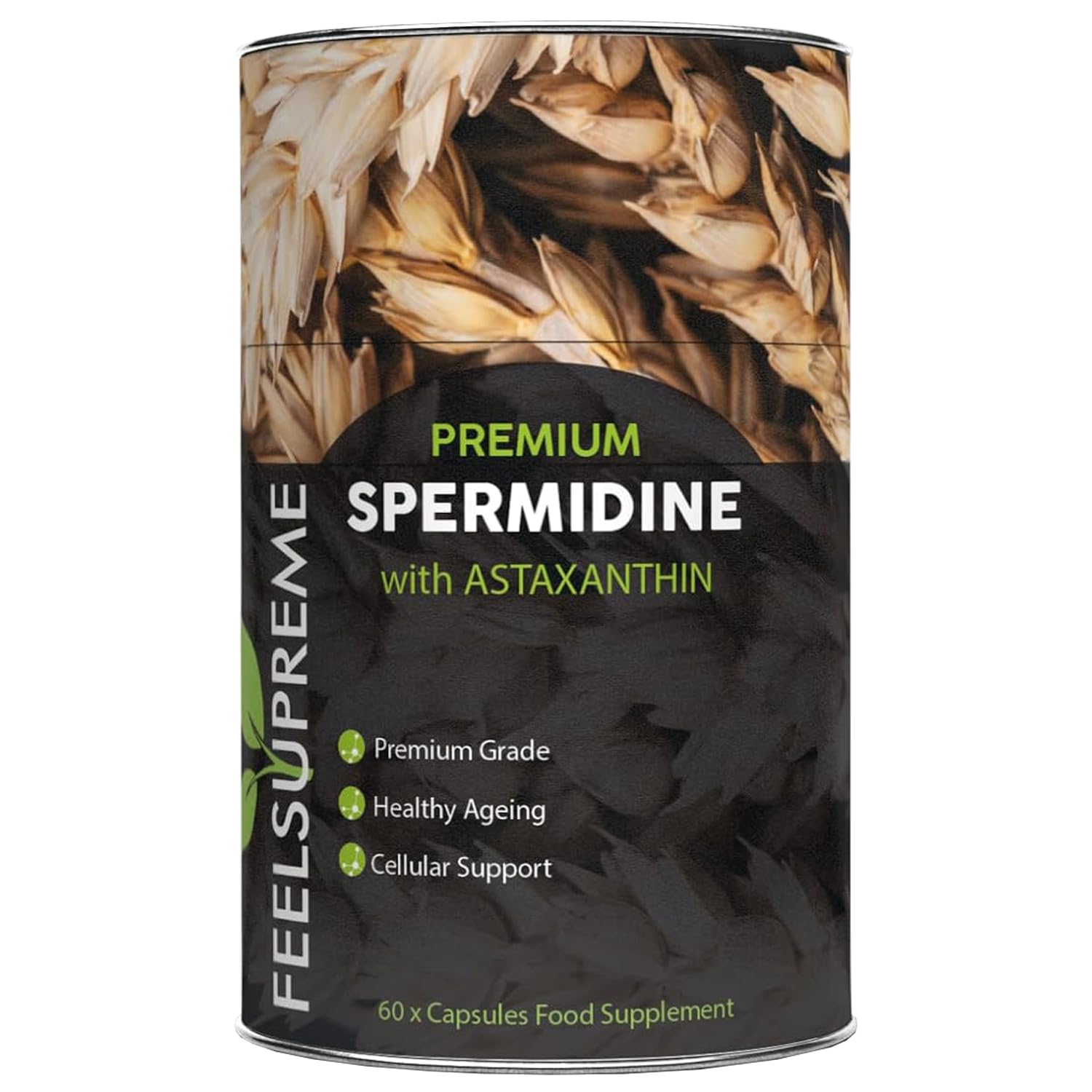 Feel Supreme Premium Spermidine & Astaxanthin Complex for cellular health and aging support