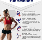 Fit woman showing muscle with SCI-MX Ultra Whey protein supplement for muscle gains