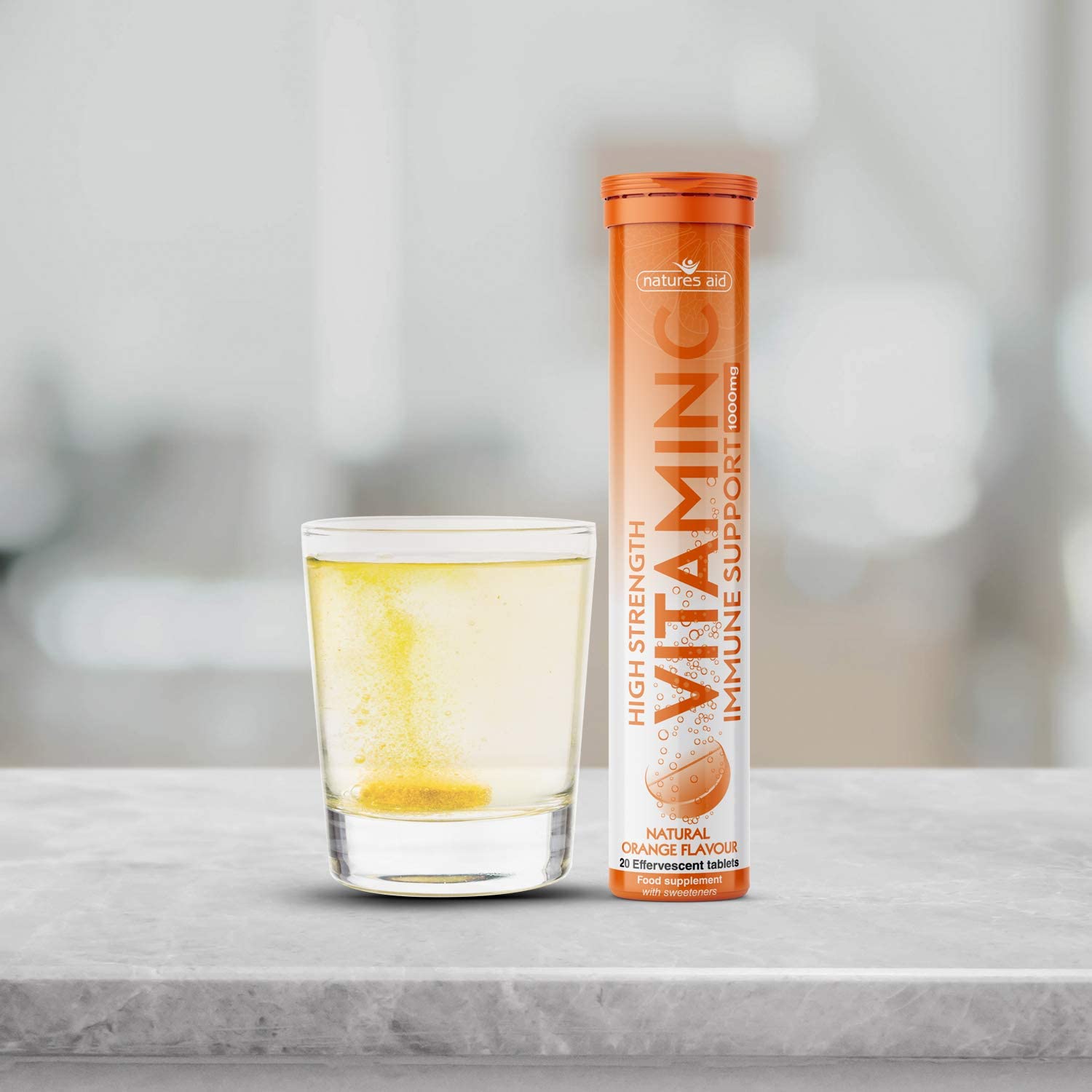 Natures Aid Vitamin C 1000mg Effervescent - 20 Tabs - Vitamin C Capsules