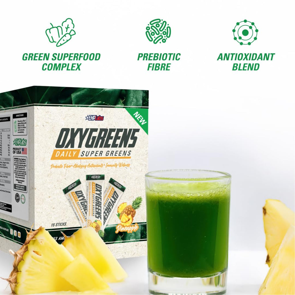 EHP Labs OxyGreens 15 Stick Pack 15x123g Pineapple