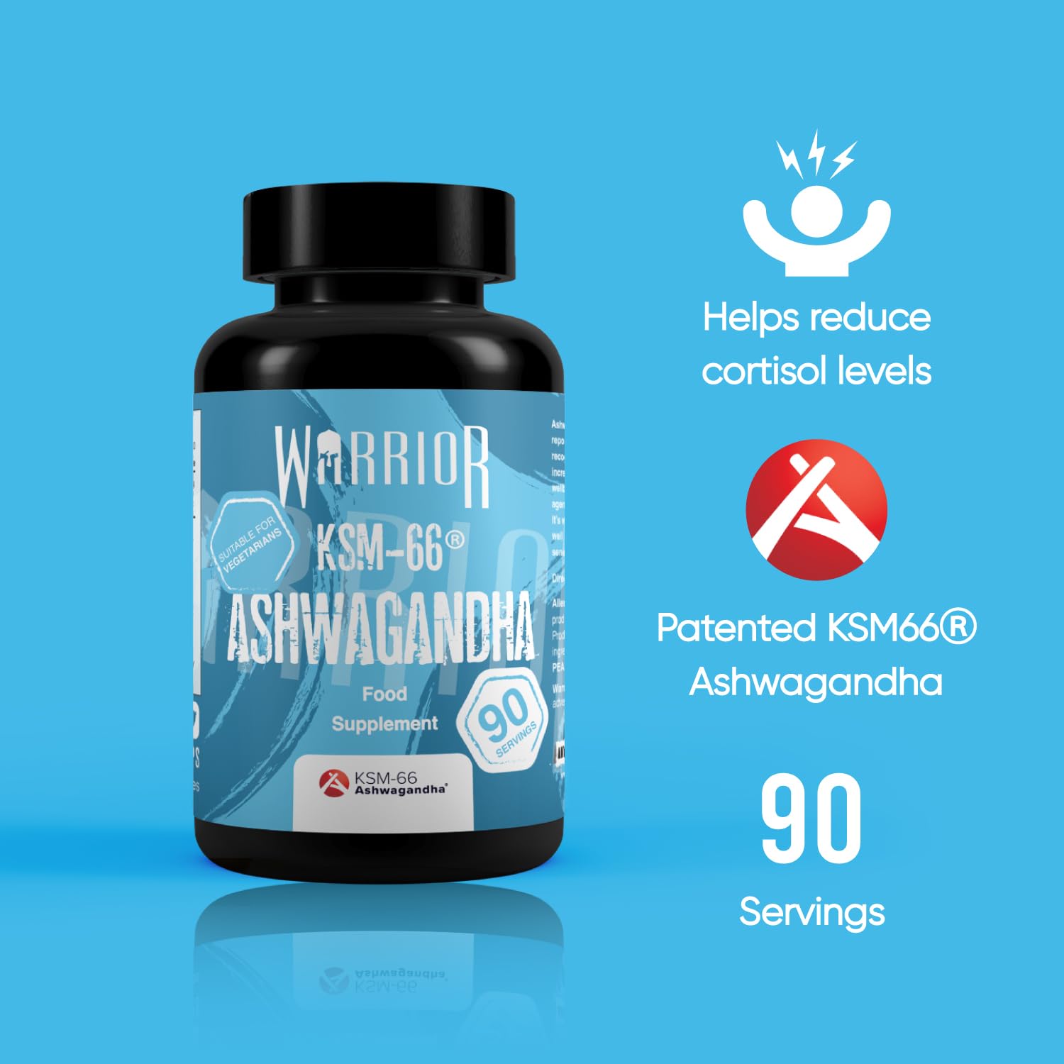 Warrior Ashwagangha KSM-66 Ashwagandha supplement for enhanced energy levels and stress relief