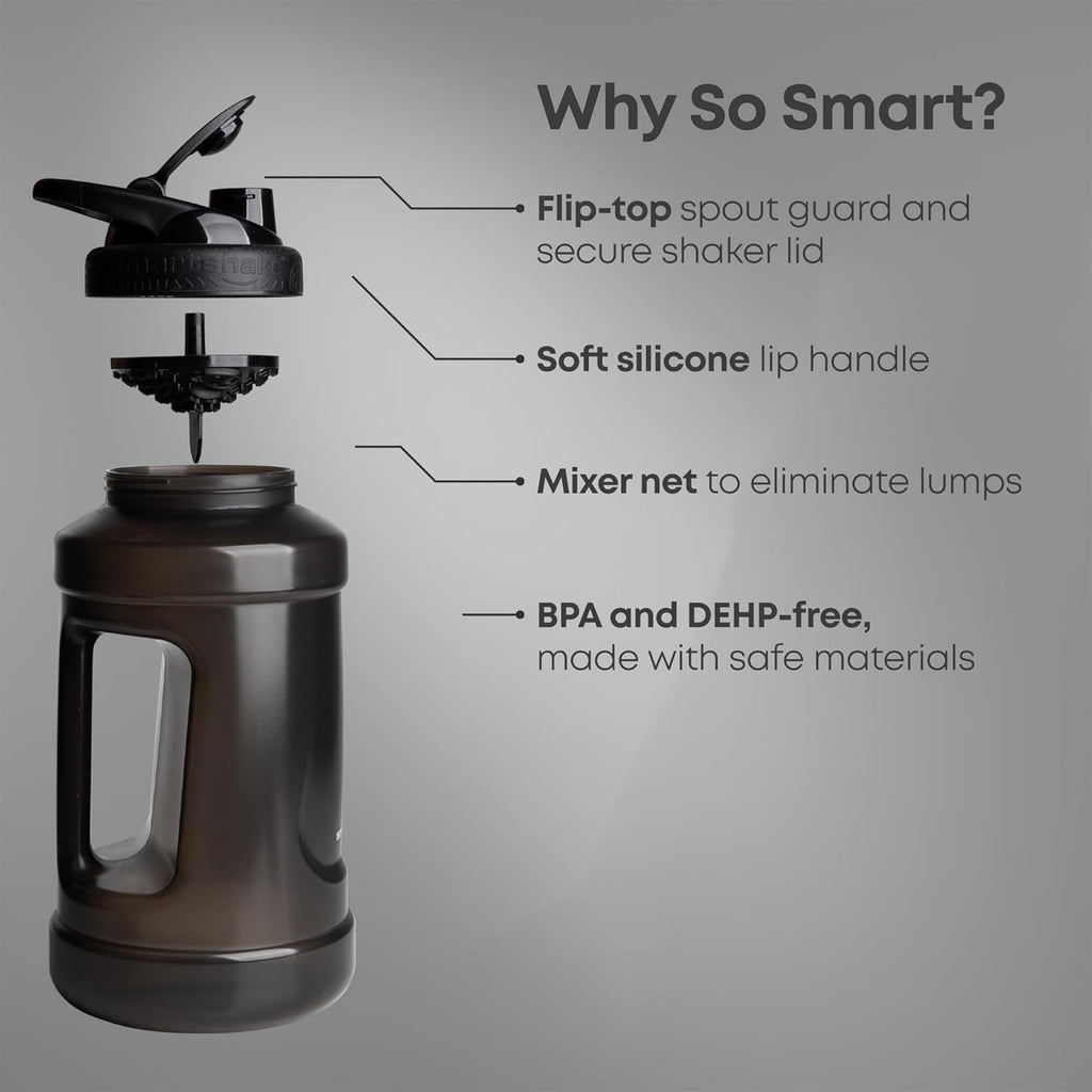 SmartShake Ultimate Gym Jug 2.1L - 2100ml / Black - Water Bottle (more than 2 litres)