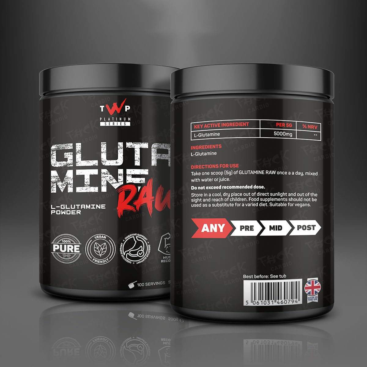 TWP Glutamine RAW - 500g - Immunity Support Powder