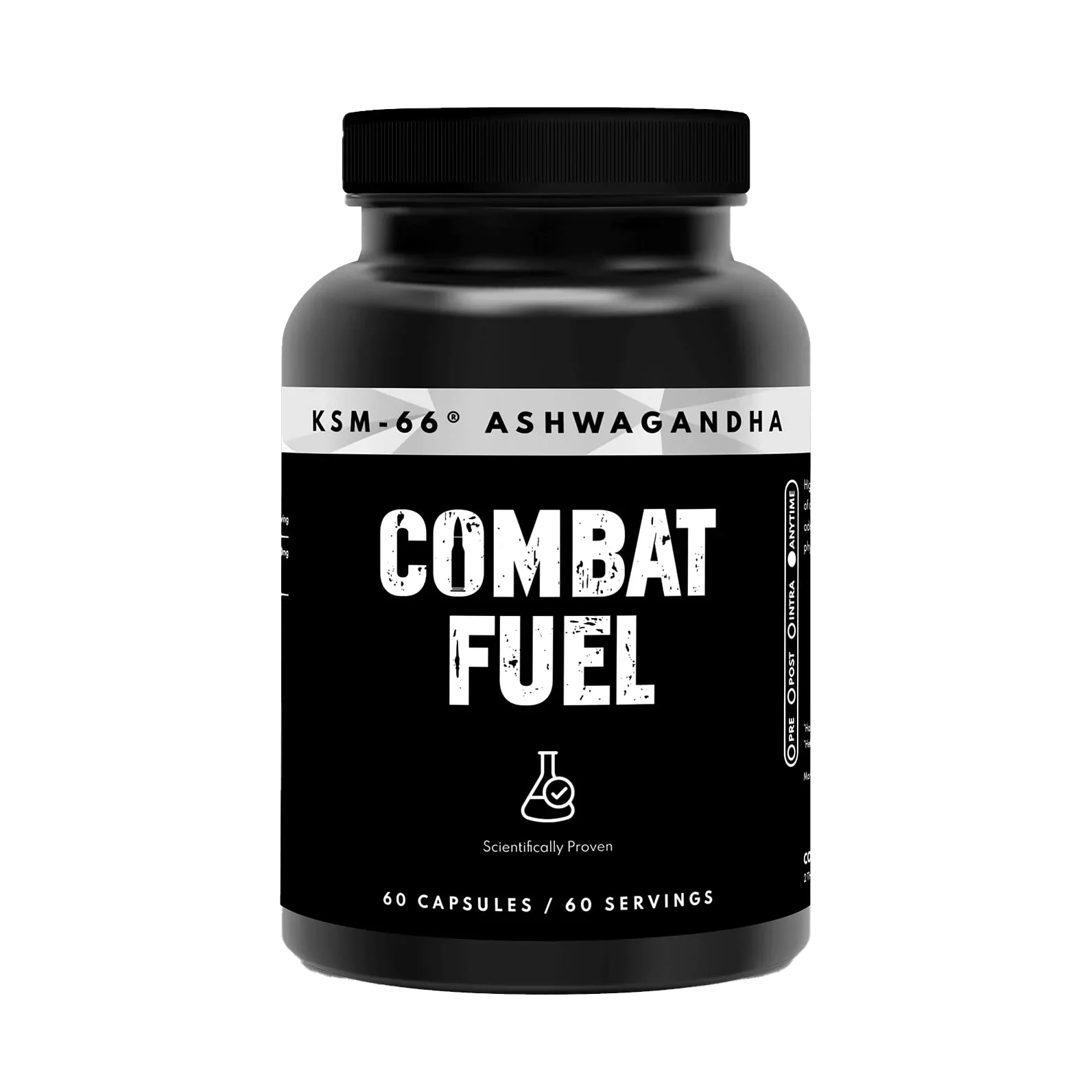 Combat Fuel KSM-66 Ashwagandha - 600mg - 2 month - 300g - Ashwagandha Capsules