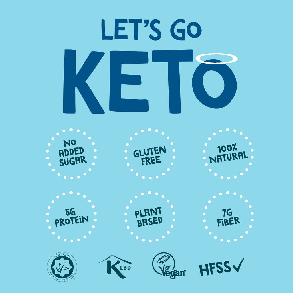 Keto balls promotional graphic for The Protein Ball Co Keto Ball Snack peanut butter snack