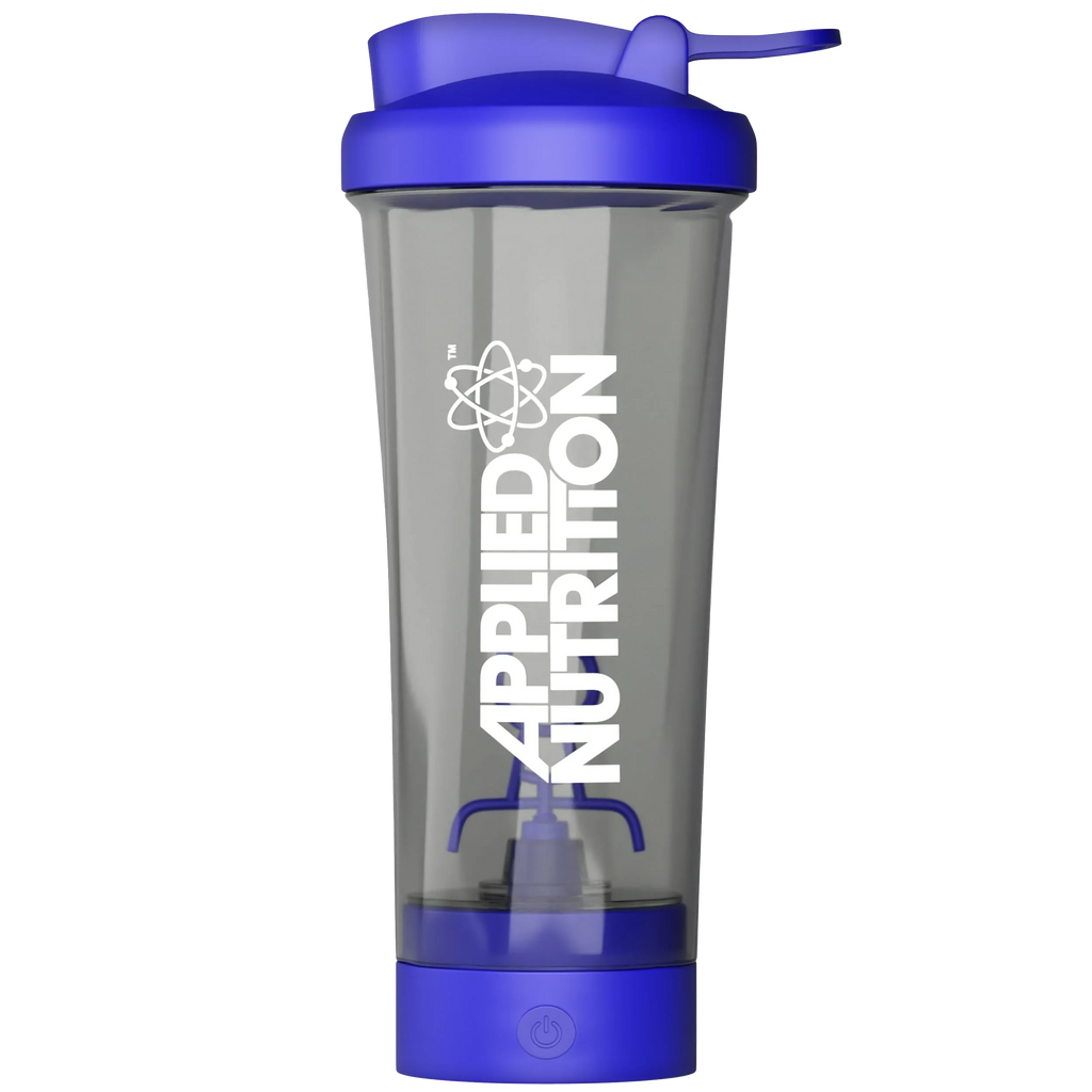 Blue Applied Nutrition Tornado Electric Shaker 700ml with integrated mixing mechanism