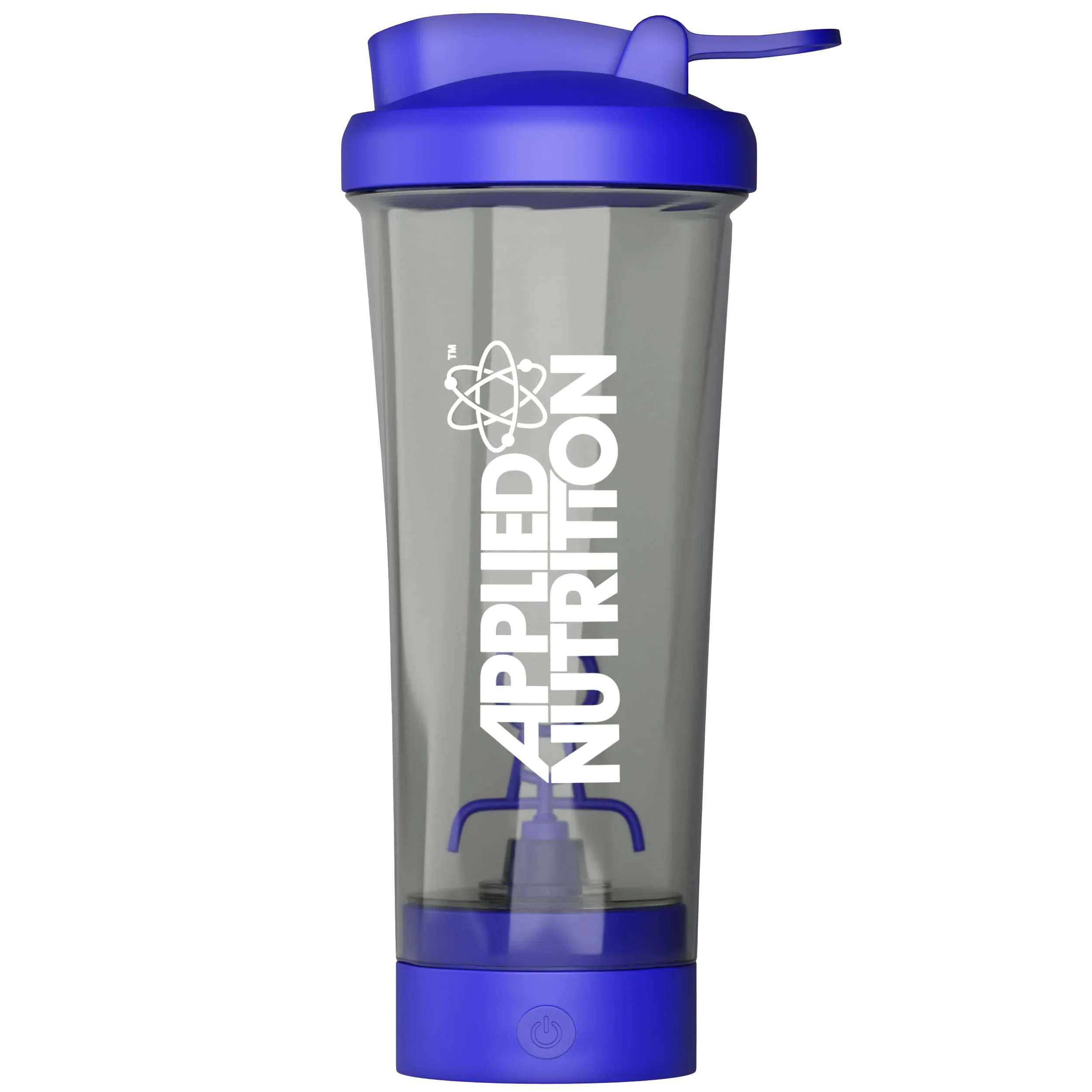 Blue Applied Nutrition Tornado Electric Shaker 700ml with integrated mixing mechanism
