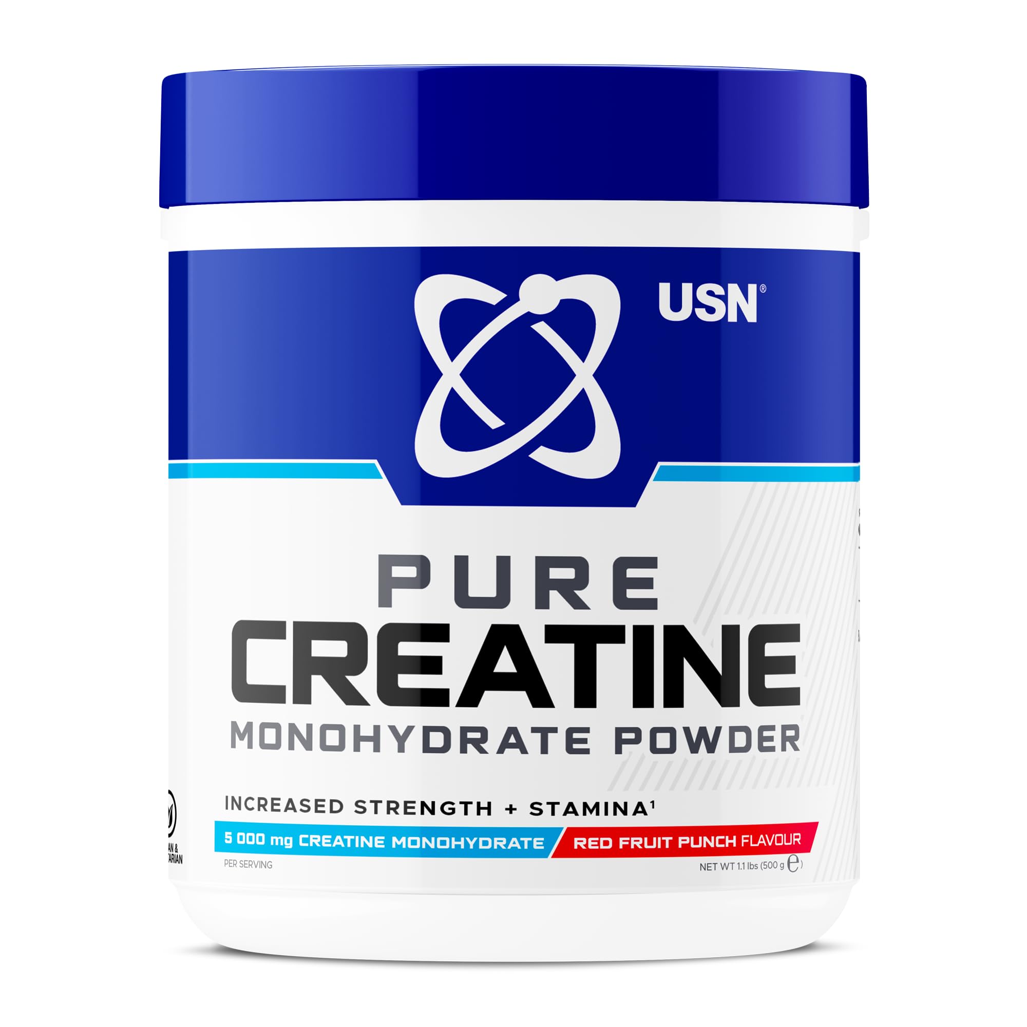 USN Creatine Monohydrate - 500g / Red Fruit Punch - Creatine Powder