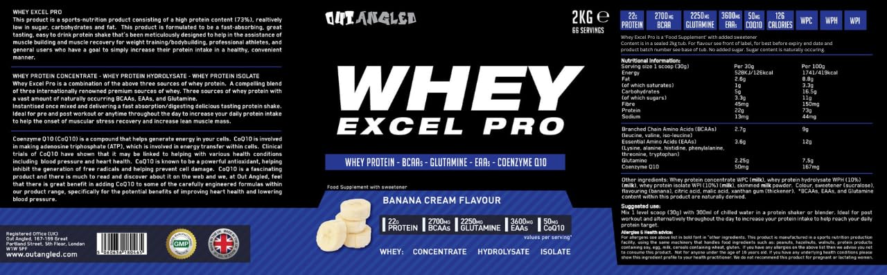 Outangled Whey Excel Pro - Whey Protein Powder