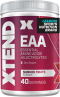 Pink and white XTEND EAA Summer Fruits flavored powder container for XTEND EAAs supplement