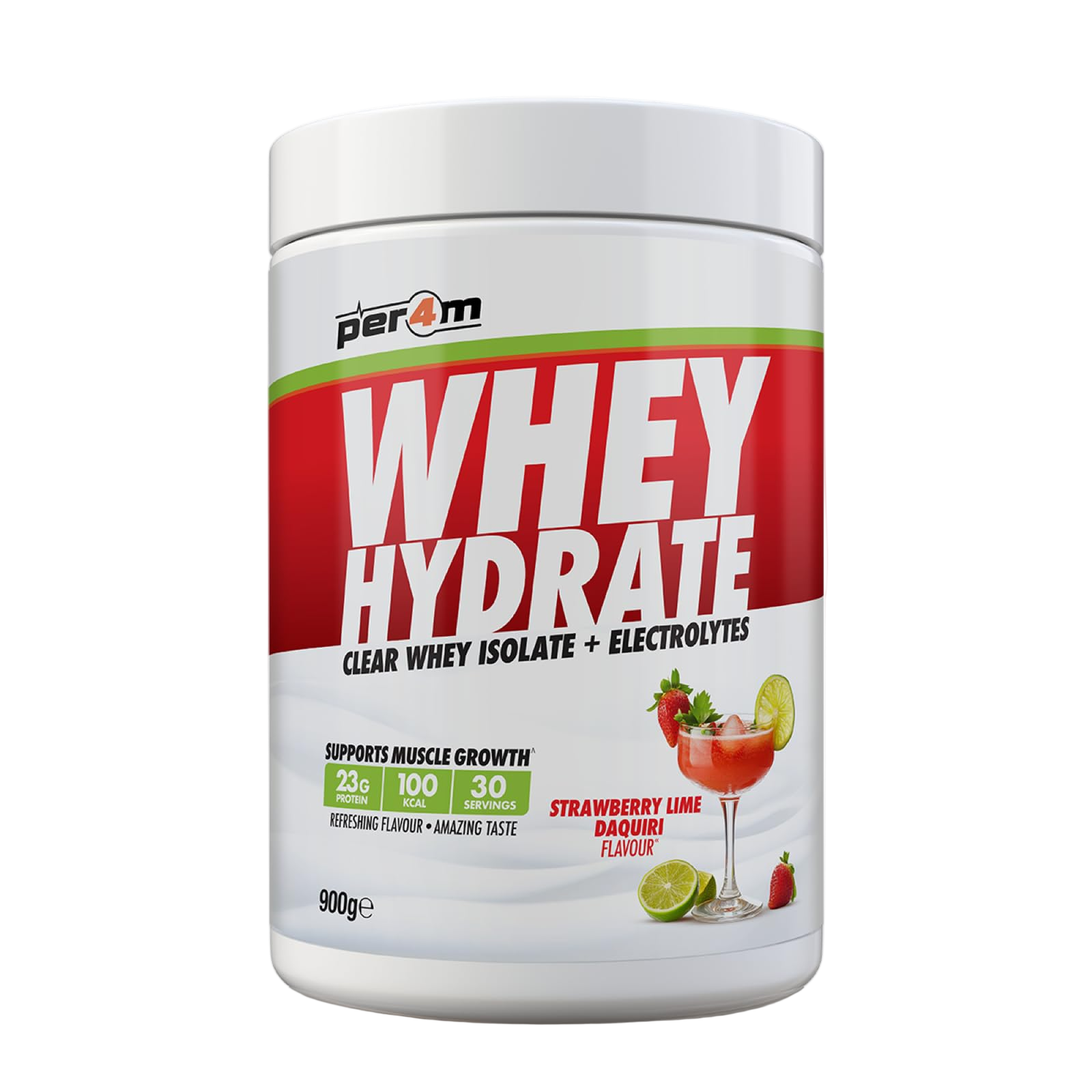 Per4m Clear Whey Hydrate | Light, Refreshing Protein with Electrolytes