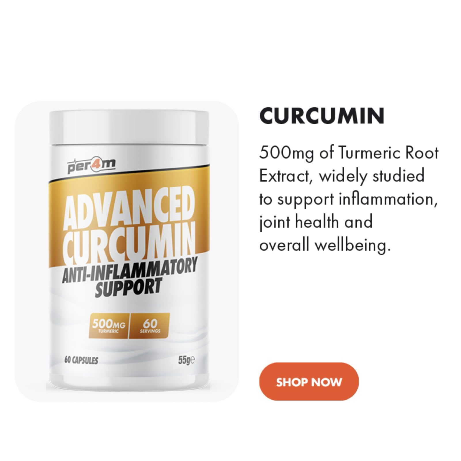Per4m Curcumin - 60 Caps - Vitamins A-Z VIT002