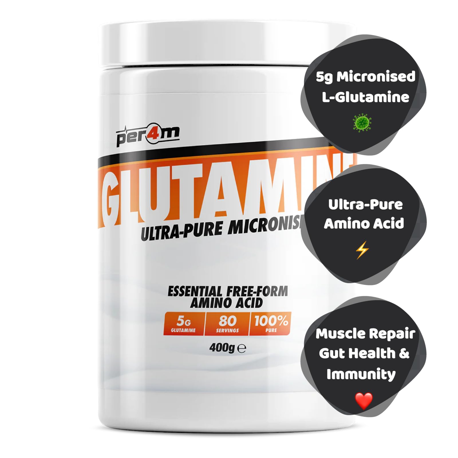 Per4m Glutamine - 400g / Unflavoured - Glutamine