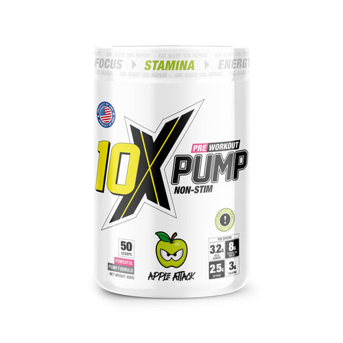 10X Athletic PUMP - 600g / Apple Attack - Pre-Workout Powder