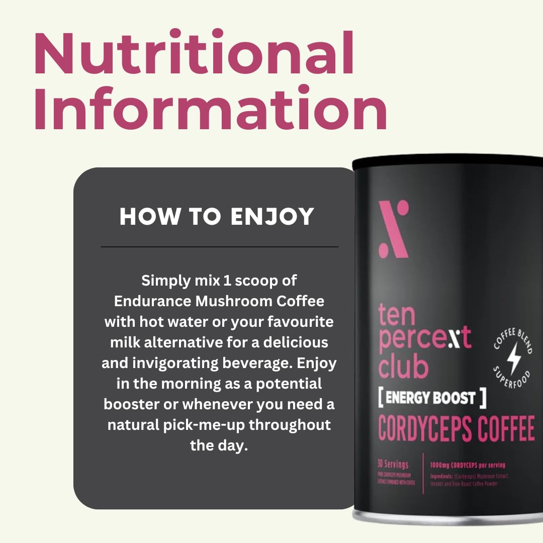 The Ten Percent Club Cordyceps Coffee - 300g - Mushrooms