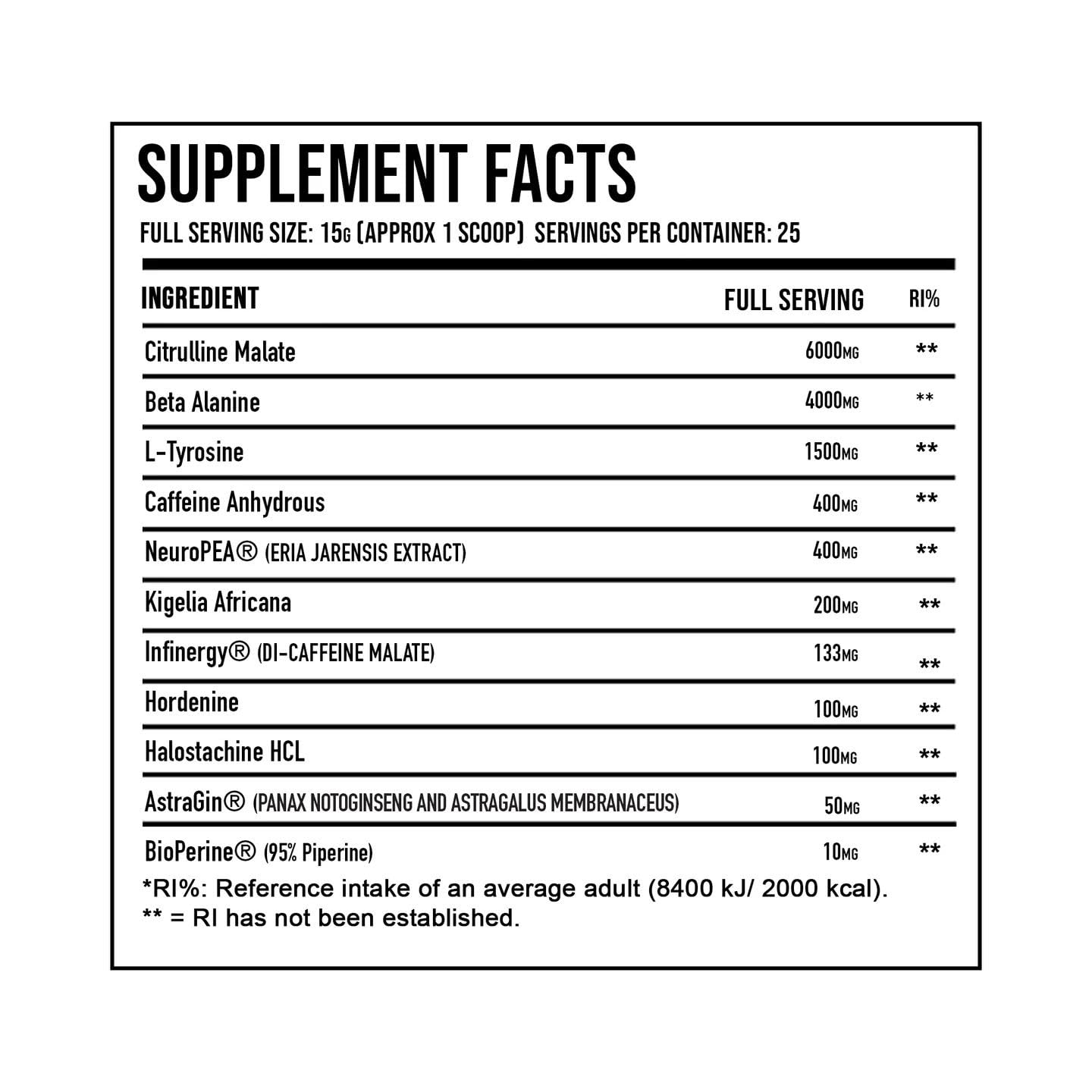 DNA Sports H8 - Pre-Workout Powder