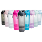 Colorful Smartshake Slim 500ml shaker with advanced anti-leak tech and compartments