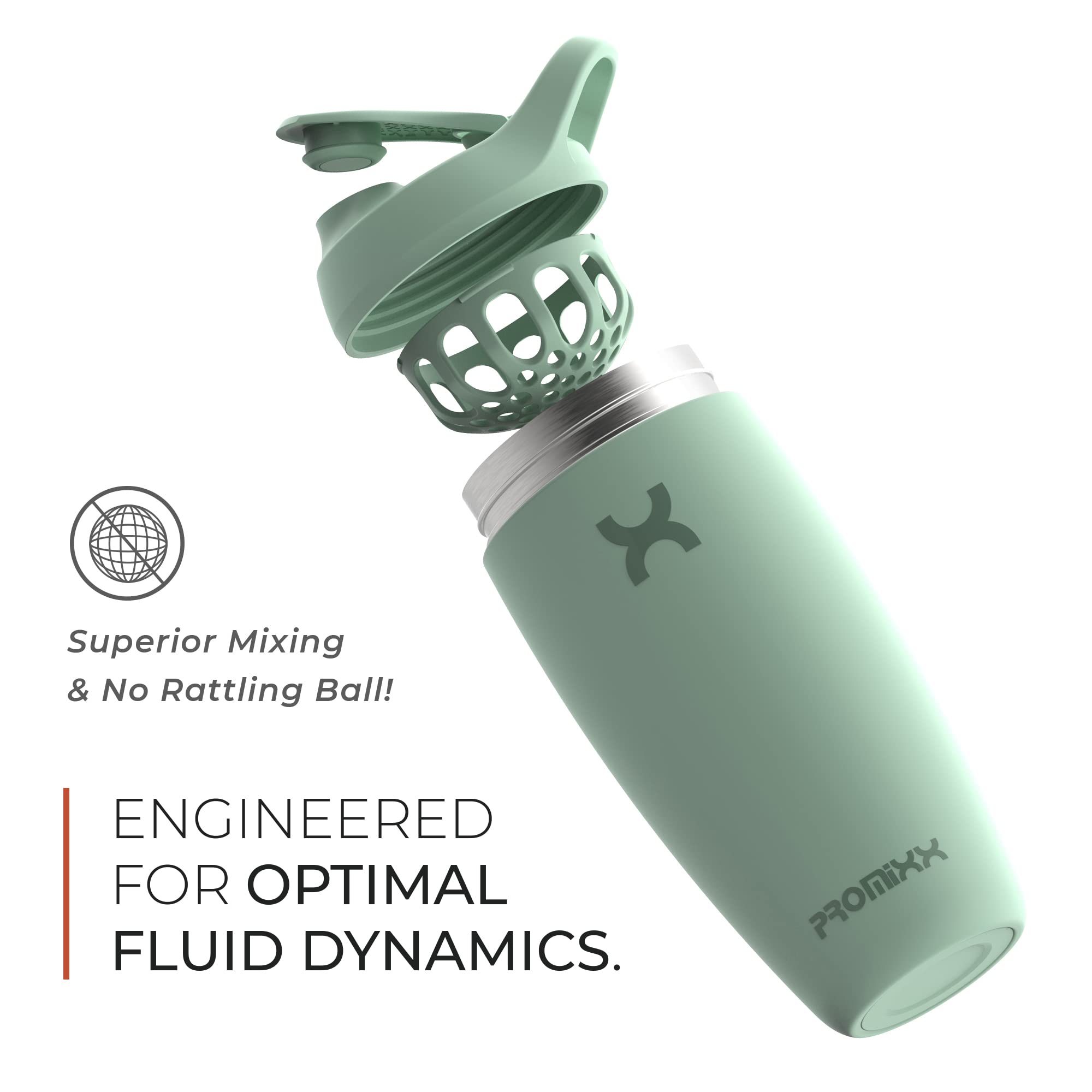 PROMiXX Pursuit Stainless-Steel Shaker Bottle - Shaker Bottle (Less Than 2 Litres)